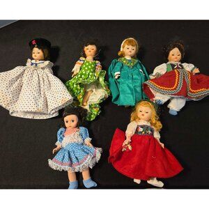 Vintage Madame Alexander 8" Dolls Lot of 6 International Costumes